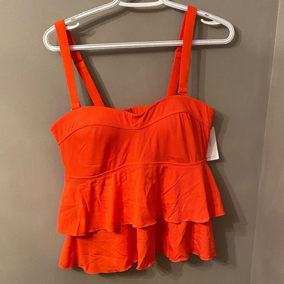 Orange Tiered Tankini — Top Only - Picture 4 of 5